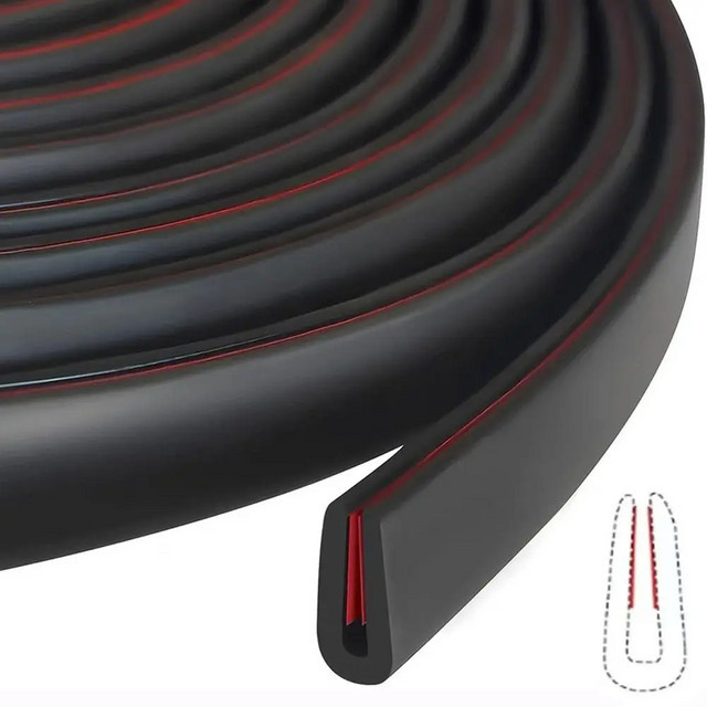 3 Meter Selbstklebende EPDM Gummi-Kantenschutzleiste in Schwarz von 3M, U-förmige Kantenschutzleiste für Blech - Bild 1