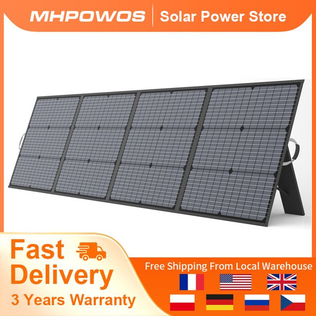 MHPOWOS 220W Faltbares Solarpanel 40V Wasserdichtes Solar-Ladegerät-Set in Schwarz für Camping und Powerstation - Bild 1