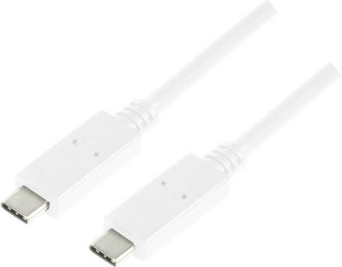 LogiLink USB-C Kabel USB 3.2 Gen1 mit USB-C Stecker, Weiß, 1,00 m - Bild 1