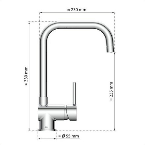 Eisl Spültischarmatur Futura Einhebelmischbatter mit schwenkbarem Auslauf in Chrom Silber - Bild 3