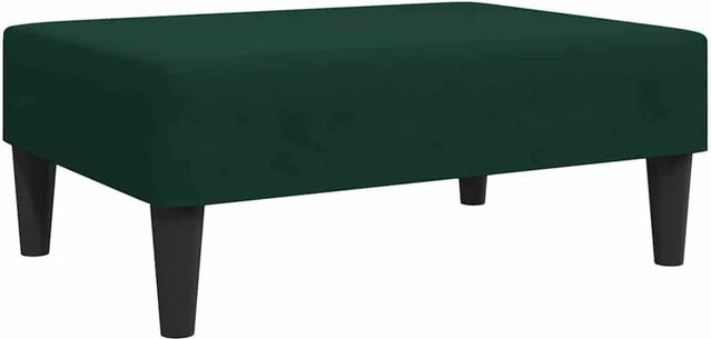 vidaXL Fußhocker aus Samt in Dunkelgrün, B/T/H: 77 x 55 x 31 cm - Bild 1