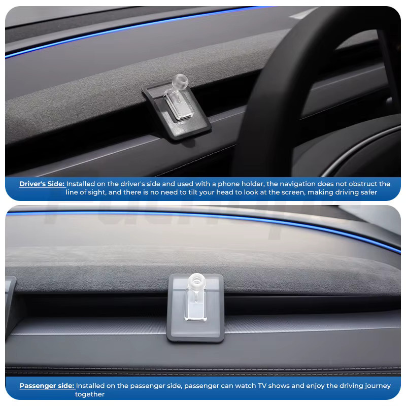 Futhope 17mm Halterungsbasis für Tesla Model 3 Highland und Model Y Juniper mit 360-Grad-Rotation und flexibler Klebehalterung - Bild 3