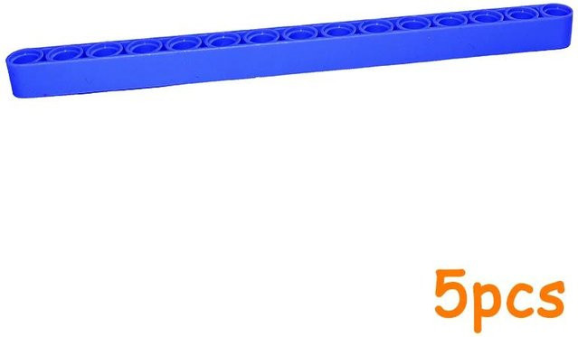 5-teiliges Set Bausteine Teile 1x15, Zubehör, Blau, ab 14 Jahren - Bild 1