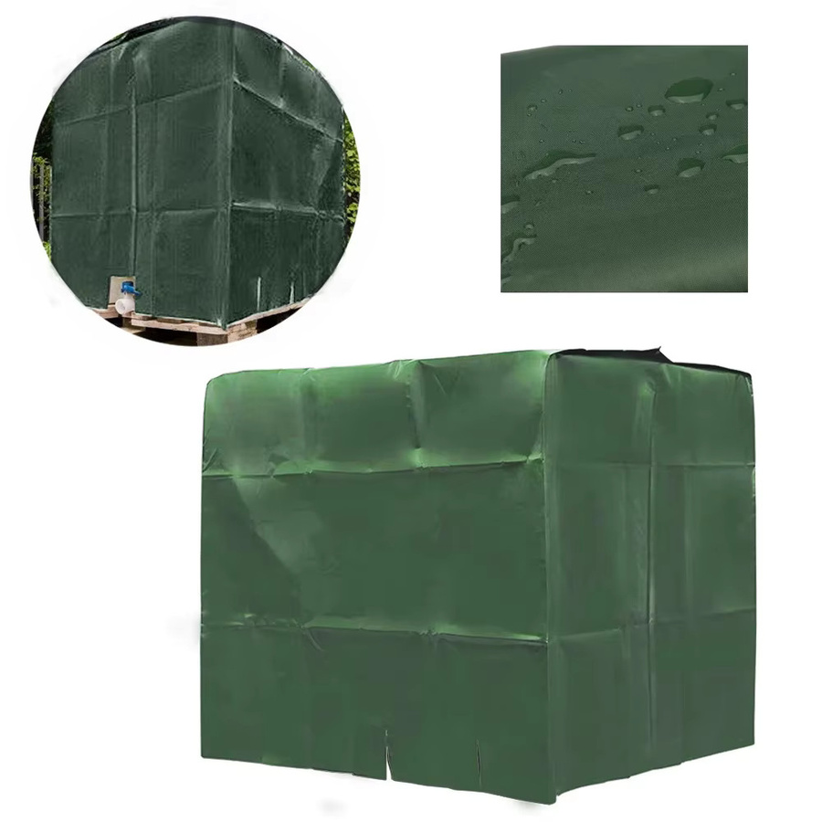 MY·BAKERMAN IBC-Tankabdeckung für 1000 Liter Behälter in Grün mit Aluminiumfolie, wasserdicht und UV-Schutz - Bild 2