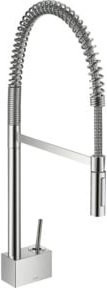Hansgrohe Axor Starck Spültisch-Einhebelmischer 240 in Edelstahl-Optik mit schwenkbarer Auslauf und Spritzfunktion - Bild 1