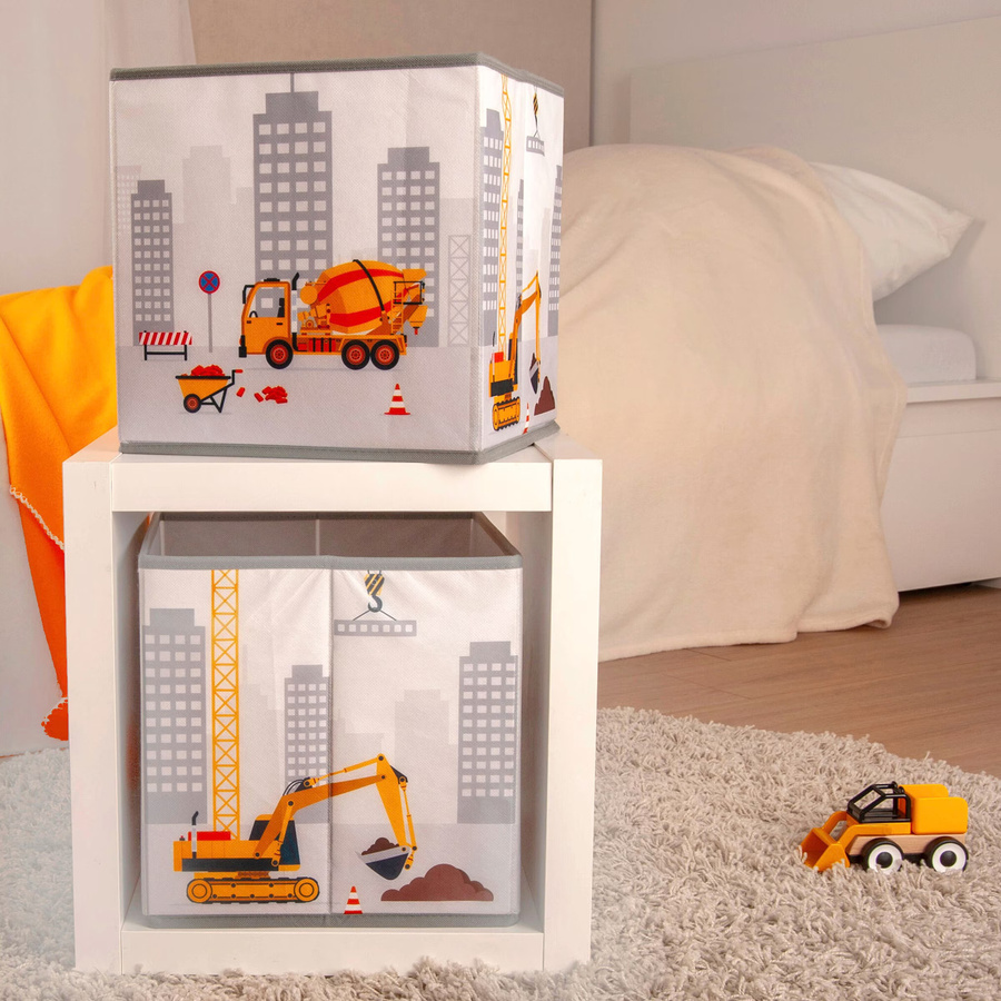 Baby Best Aufbewahrungsbox Grau mit papierverstärkten Seiten B/T/H: 30 x 30 x 30 cm - Bild 2