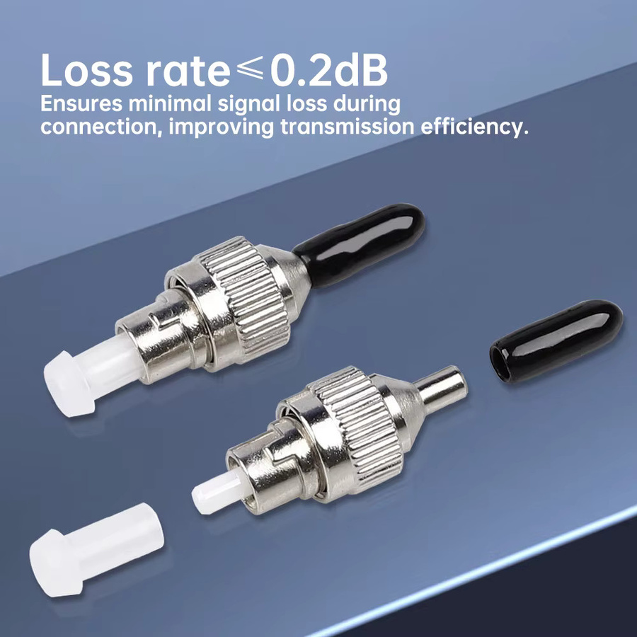 Natalink FC Stecker zu 1.25 Buchse UPC Simplex Glasfaseradapter für FTTH, rot und silber - Bild 2