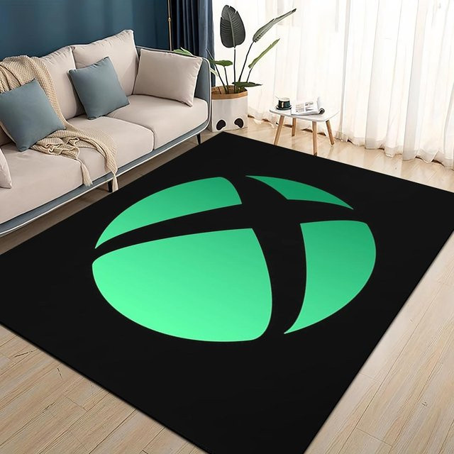 Karpetti Gaming Teppich mit Xbox Logo Motiv, Schwarz, Rutschfest, B/T: 60 x 90 cm - Bild 1