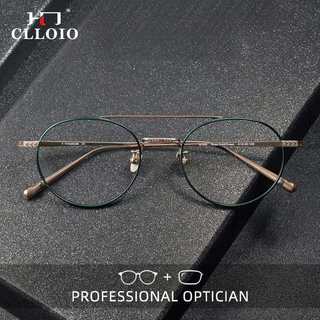 CLLOIO Lesebrille, Titan, Vollrand, Rund - Bild 1