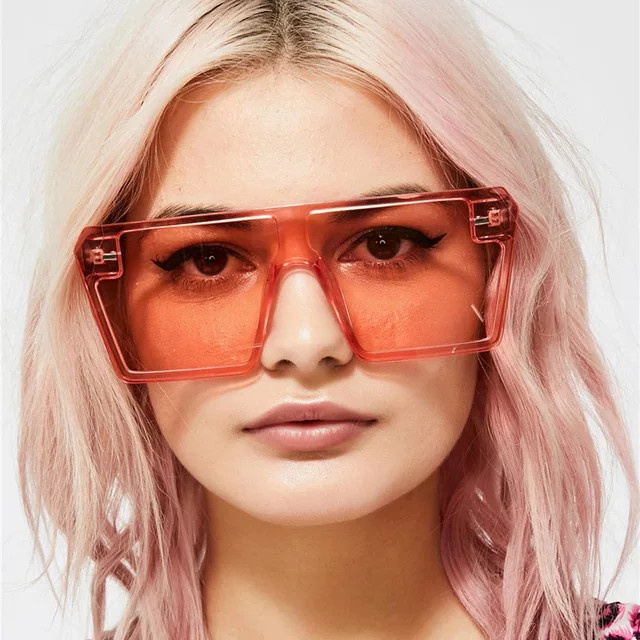 XaYbZc Sonnenbrille, quadratisch, rot schwarz, Kunststoff, Unisex - Bild 1