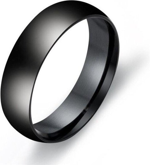 Allbestart Verlobungsring Edelstahl, Schwarz, 6 mm, Unisex - Bild 1