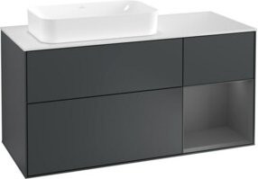 V&B Waschtischunterschrank Finion in Mattblau lackiert, Breite: 120 cm, Tiefe: 50,1 cm, Höhe: 50,1 cm - Bild 1