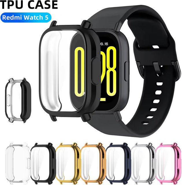 Transparente TPU-Displayschutzfolie und Silikonhülle für Xiaomi Redmi Watch 5 Lite Active und Redmi Watch 5 Active - Bild 1