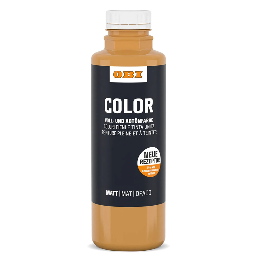 OBI Color Voll- und Abtönfarbe Dispersion auf Wasserbasis in Braun-Gelb, 500 ml - Bild 2