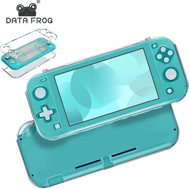 DATA FROG Transparente Schutzhülle aus Kristall für die Nintendo Switch Lite, harte und stoßfeste PC-Abdeckung in Transparent - Bild 1