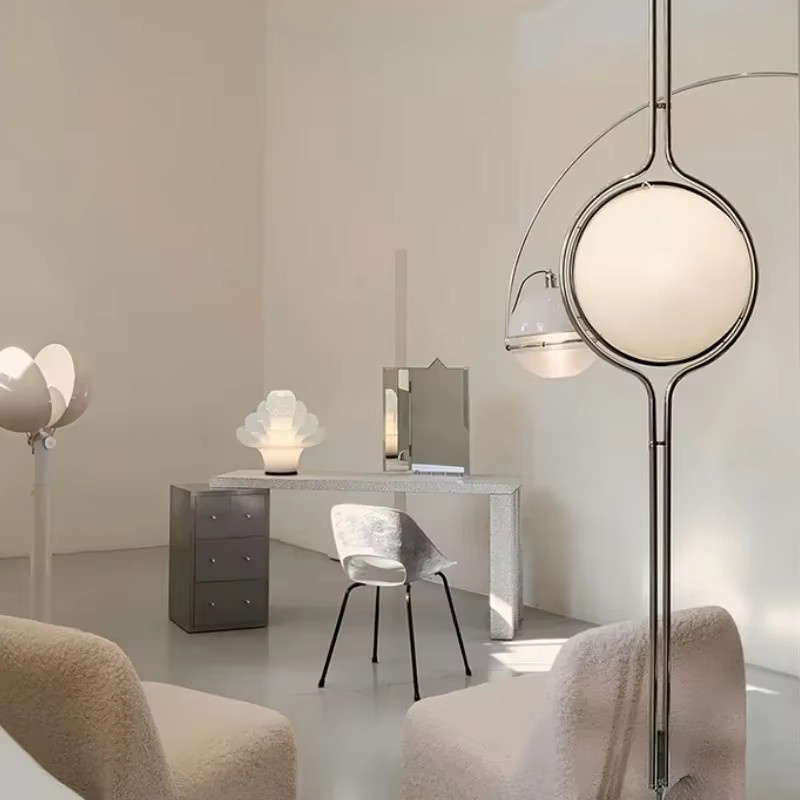 TAONUANSHU LED Pendelleuchte im Nordic Minimalist Design mit weißer Glaskugel und silbernem Metallgestell für Wohnzimmer und Schlafzimmer - Bild 2