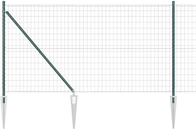 vidaXL Zaun mit Pfosten Grün aus Stahl und PVC, Höhe: 1 m, Länge: 25 m - Bild 1