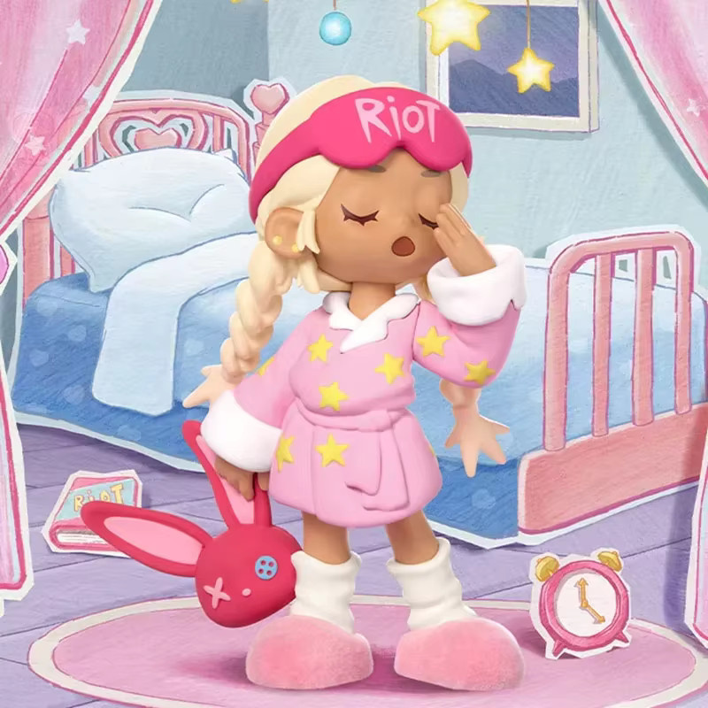 POP MART Lil Peach Riot SLEEPOVER, Actionfigur, Rosa / Pink - Bild 1