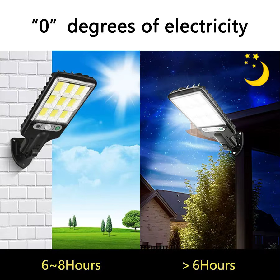 GGBEE Solar-LED-Wandleuchte mit Bewegungssensor in Schwarz für Garten und Terrasse - Bild 4