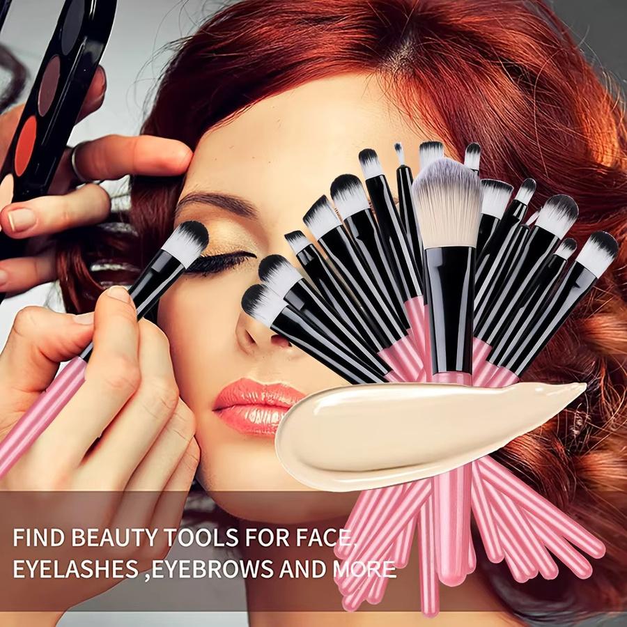 RUNTOIN Make-up Pinsel Set, 20-teilig, Unisex - Bild 5