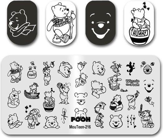 MouTeen Disney Winnie the Pooh Nagelstempel-Set für Nail Art - Bild 1