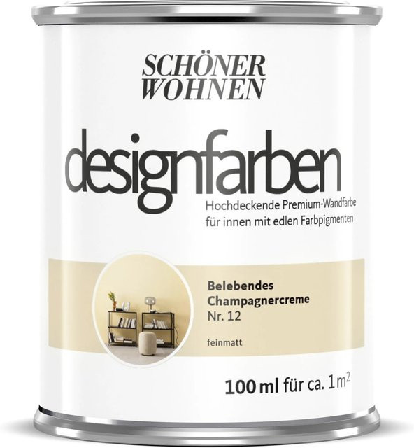 Schöner Wohnen Designfarben Belebendes Champagnercreme Beige 100 ml - Bild 1