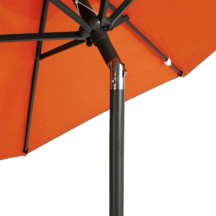 vidaXL Sonnenschirm aus Polyester und Stahl in Terracotta, B/T/H: 225 x 225 x 212 cm - Bild 3