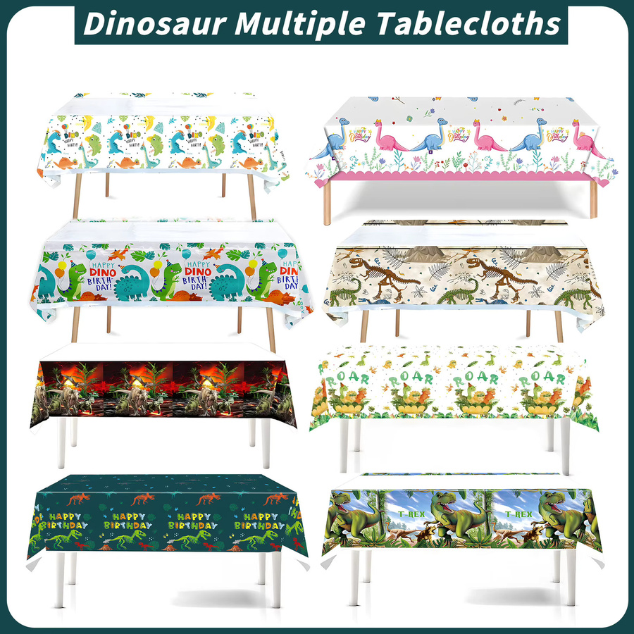 Hasbro Dinosaurier Tischdecke für Kinder Geburtstag Party Dekoration Mehrfarbig - Bild 1