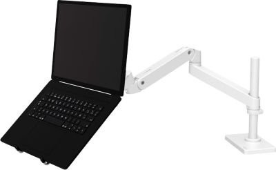 Ergotron LX Pro Monitorarm mit hoher Säule in Weiß für bis zu 34 Zoll Displays, höhenverstellbar und neigbar mit Tischhalterung und VESA-Standard - Bild 1