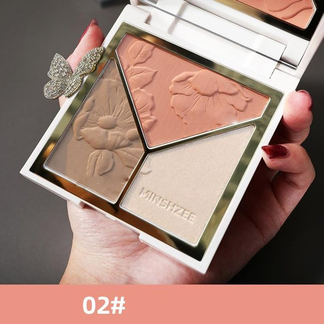 Healthy Skin 3-in-1 Highlighter-Puder-Palette, 02, Matt, Unisex - Bild 1