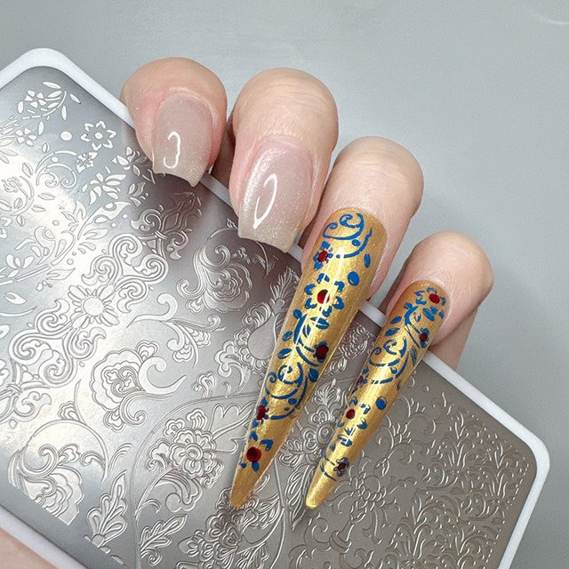 XMQ Nail Art Stamping Plates Classical Pattern Templates - Bild 1