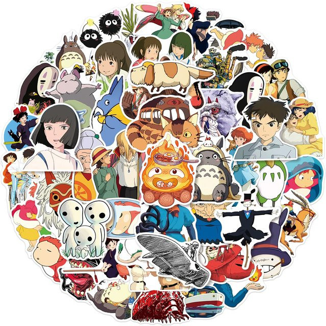 Cartoon Anime Sammel-Graffiti-Aufkleber, wasserfeste Aufkleber, Bunt / Mehrfarbig, 50-teiliges Set - Bild 1