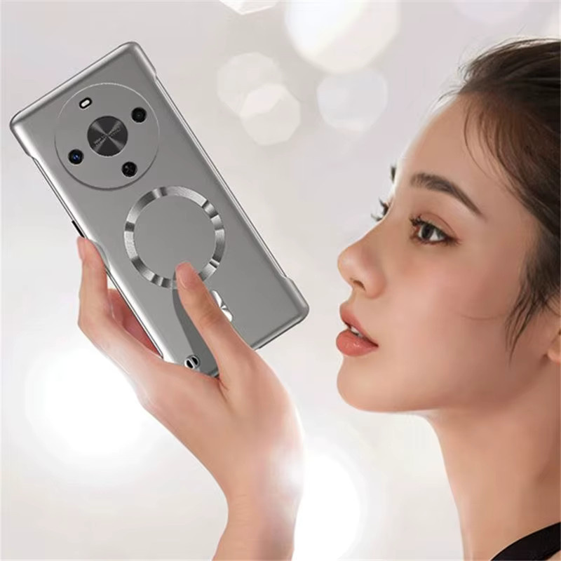 LYYDFUMAN Magnetische Handyhülle für Honor X9C 300 200 100 90 70 50 Pro Magic 6 7 Lite, Ultradünne rahmenlose Metall-Schutzhülle in Silber oder Purple, Stoßfeste Matte Abdeckung - Bild 3