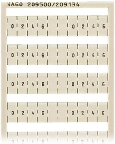 WAGO Bezeichnungskarten 209-500/209-134 in Weiß, 5 Stück - Bild 1