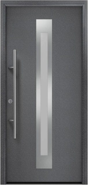 EcoStar Haustür Isopro Secur IPS 770S in Anthrazitmetallic mit Glaseinsatz, Breite: 110 cm, Höhe: 210 cm, DIN Links - Bild 1