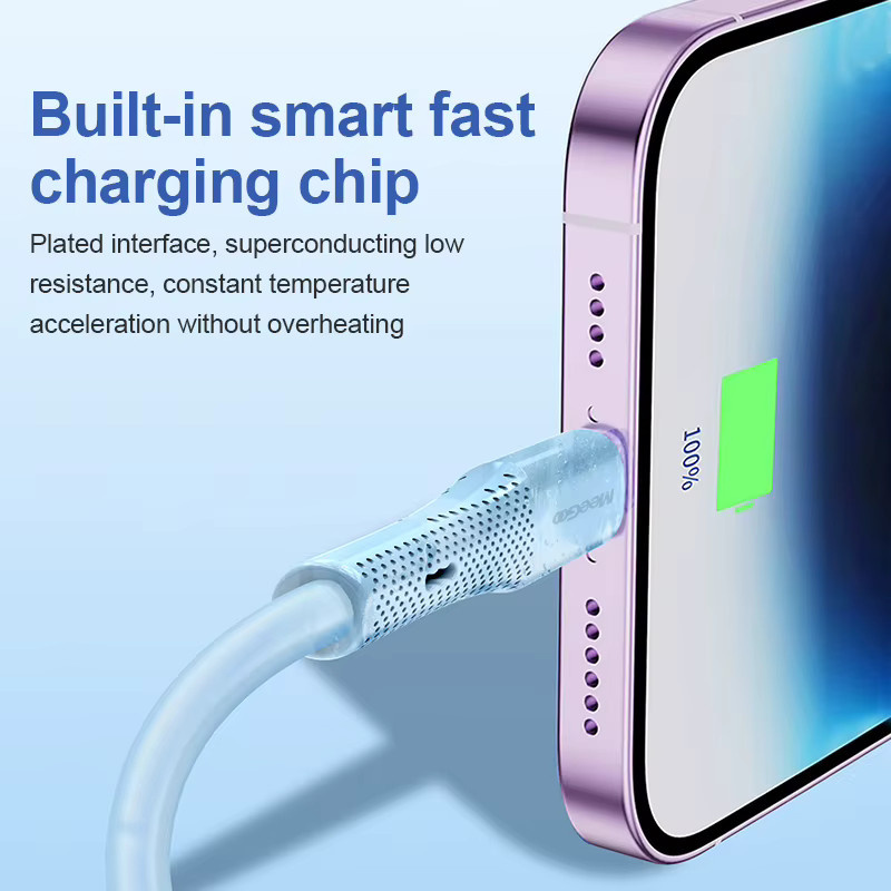 MeeGoo USB-Typ-C-Kabel in Lila mit 3 A Schnellladefunktion und USB-3.0-Datenübertragung - Bild 5