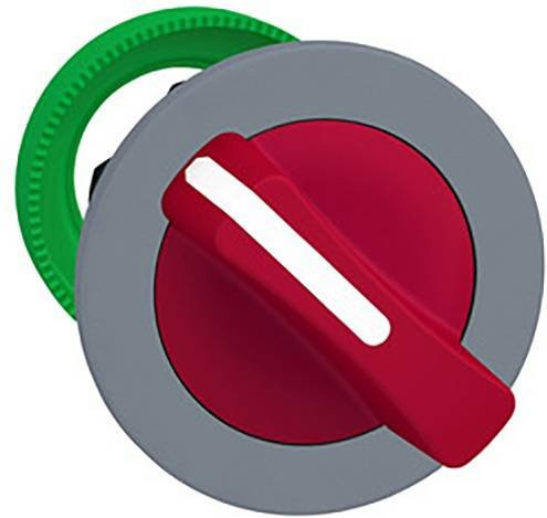 Schneider Electric ZB5FD204C0 Wahlschalter-Frontelement aus Kunststoff in Rot und Grau, bündige Montage - Bild 1