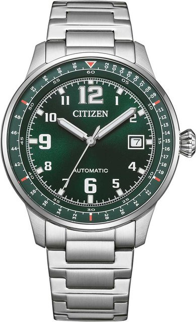 Citizen Armbanduhr Automatik, Edelstahl, Grün, 40 mm, Herren - Bild 1