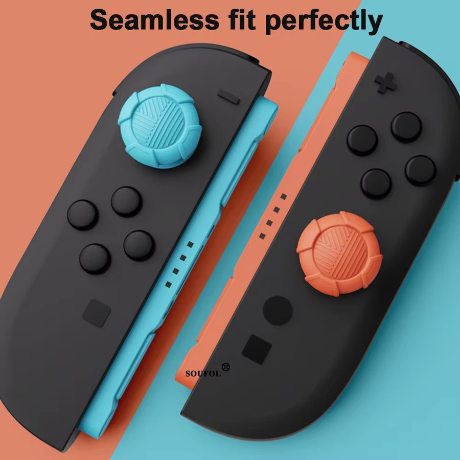 MBCHIPSTAR 6er Set Silikon Thumbstick Grip Kappen für Nintendo Switch Joycon in Schwarz und Multicolour - Bild 5
