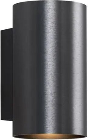 QAZQA Moderne Wandleuchte Rund in Gunmetal, 2-flammig mit GU10 Fassung - Bild 1