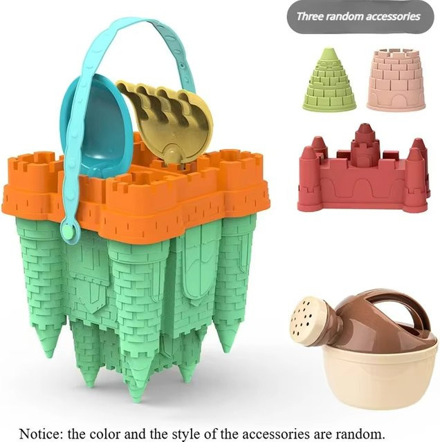 MYGVN Strand Schloss Eimer Sand Set, Rosa / Pink, Bunt / Mehrfarbig - Bild 1