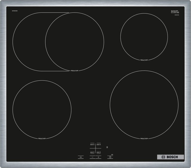 Bosch Serie 4 Induktionskochfeld NIF64RCB5E in Schwarz und Silber mit Glaskeramik und Edelstahl - Bild 1