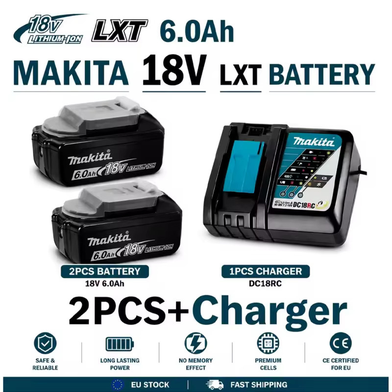 Makita Ersatz-Lithium-Ionen-Akku 18 V, 6 Ah, Schwarz - Bild 2