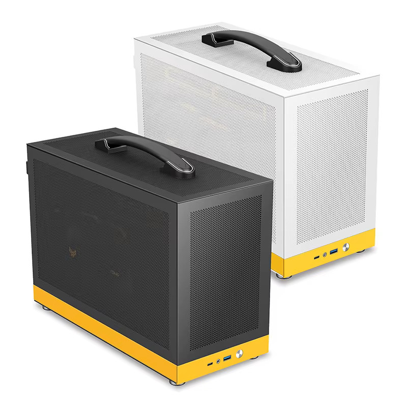 METALFISH T80 ITX Mini-PC-Gehäuse in Schwarz mit Schnellverschluss-Mesh, 14,5 l, unterstützt SFX-Netzteil, 340 mm GPU und 240 mm Flüssigkeitskühler - Bild 4