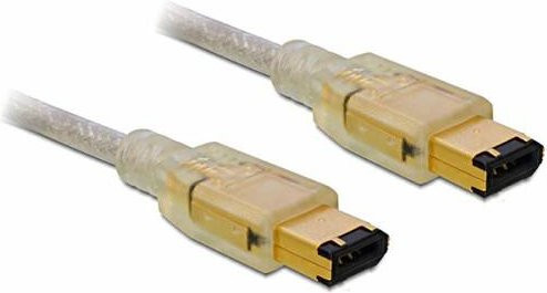 Delock FireWire Anschlusskabel Grau, 1x 6-poliger Firewire Stecker (IEEE1394) auf 1x 6-poliger Firewire Stecker (IEEE1394), Länge: 3 m - Bild 1