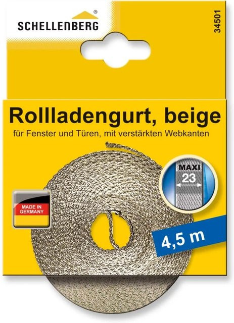 Schellenberg Rollladengurt Maxi Beige Breite: 2,3 cm, Länge: 4,5 m - Bild 1