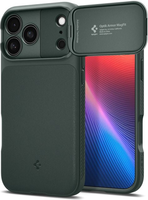 Spigen Optik Armor MagSafe-Hülle für Apple iPhone 18 Pro Max und iPhone 17 Pro Max, Grün - Bild 1