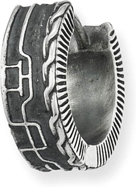 cai Single-Ohrring, 925 Silber, rhodiniert, oxidiert, Herren - Bild 1