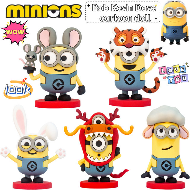 Despicable Me Minions Bob Kevin Dave, Animations-Figur, Kunststoff - Bild 1