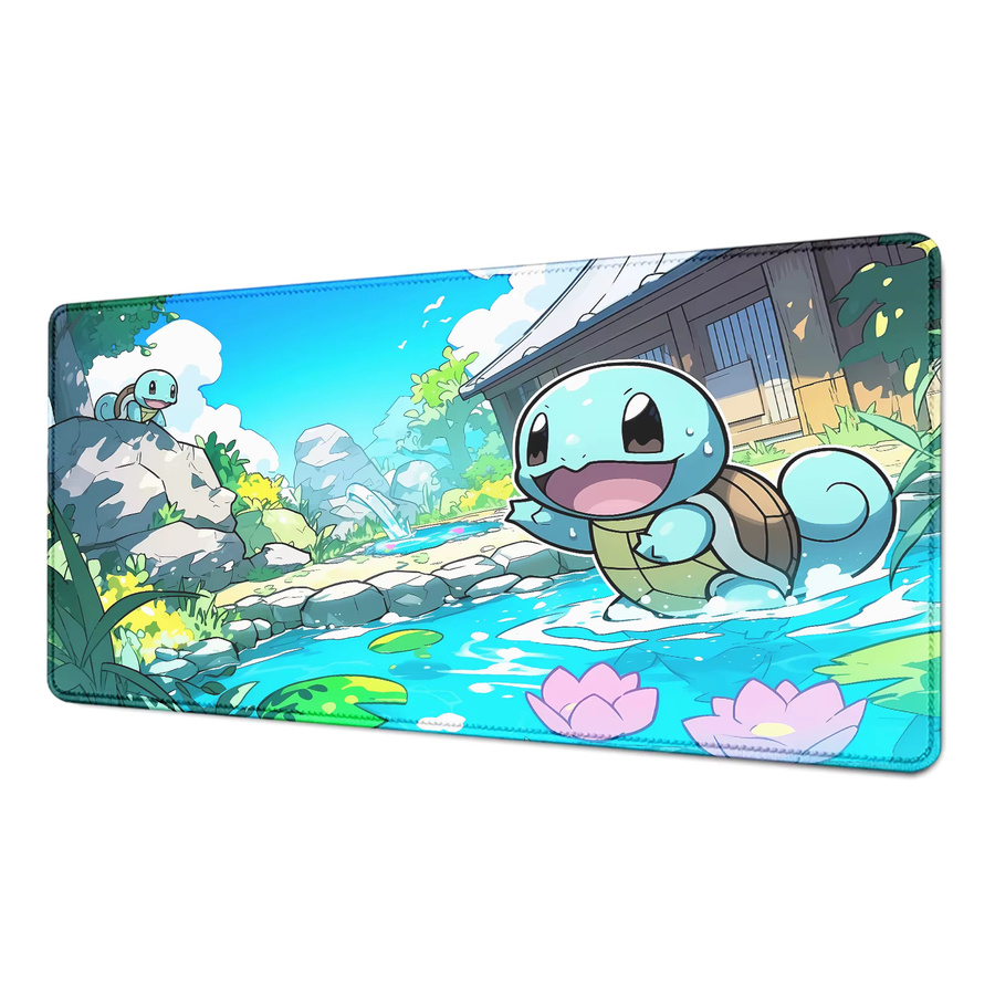 Potdemiel Pokemon Squirtle Mauspad, rutschfestes Gummi-Mauspad für E-Sport und Gaming, Mehrfarbig - Bild 3